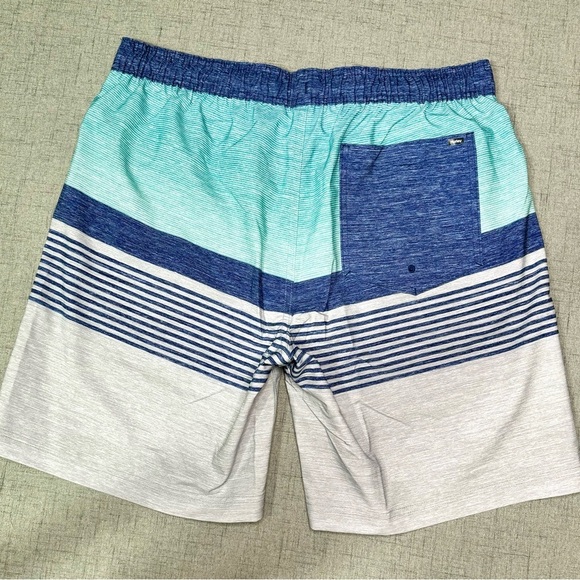 Hurley Volley Swim Shorts Swimming Trunks Board Shorts Blue Stripes XL NWT - Picture 7 of 10